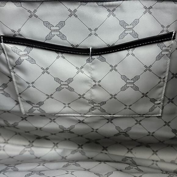 Aimee Kestenberg Black Nylon Shoulder Bag Double Handle Purse Travel Heston Bag - Picture 9 of 16